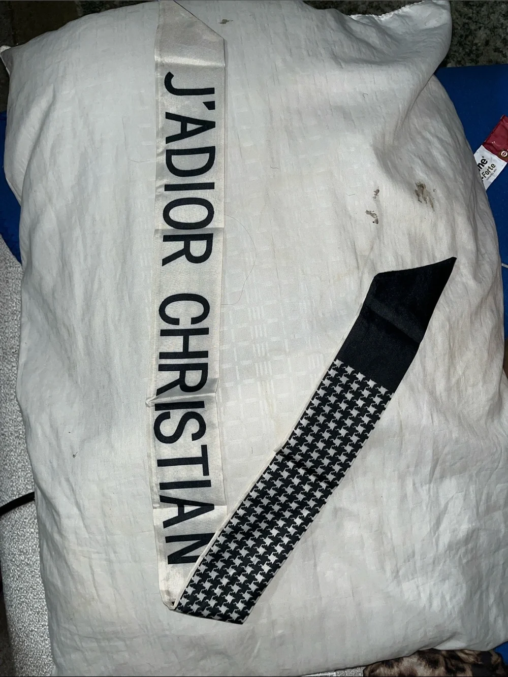 Dior Black and White J'ADIOR Signature Twilly Scarf - Picture 2 of 2